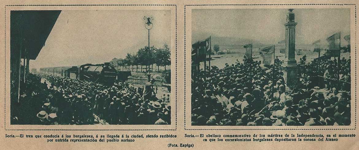 Noticias producidas en Soria, fotografía antigua en blanco y negro